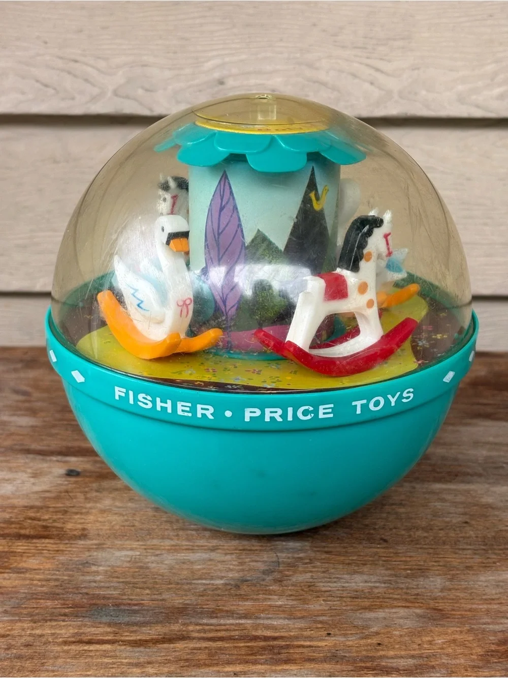 VTG 1966 Fisher-Price Toys Roly Poly Chime Ball, model #165